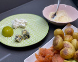 Foto del paso 4 de la receta: Patatas al vapor en microondas, con salmón ahumado y majonesa: Cena rápida y facilísima!