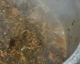 A picture of step 3 of Keema palak.