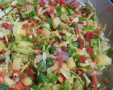 A picture of step 2 of Vegetable Spring Rolls (with homemade wrapper).