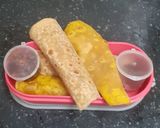 A picture of step 6 of Tikha --- Meetha thepla (spicy --- sweet roti).