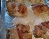 A picture of step 5 of Bacon Wrapped Haddock.
