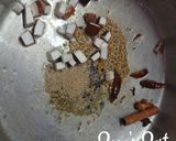 A picture of step 1 of Goan Chicken Xacuti.