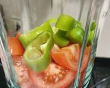 A picture of step 2 of Mild Watermelon Gazpacho.