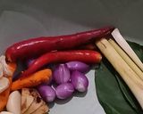 Foto langkah ke 1 dari resep Gulai Daun Singkong Rencah Udang.