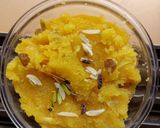 A picture of step 2 of Kesar Elaichi Sheera.