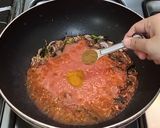 A picture of step 3 of Laal Saag (Red Spinach).
