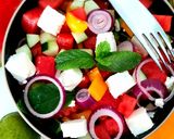 Une image de l'étape 1 de Salade pastèque et feta.
