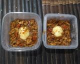 Foto langkah ke 3 dari resep Nasi Tim Ayam Telur.