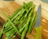 Foto del paso 4 de la receta: Falso spaghetti de judías verdes con gambas