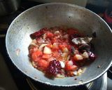 A picture of step 3 of Kara chutney.