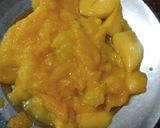 A picture of step 1 of Mango shake.