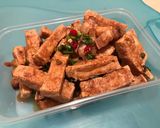 A picture of step 4 of Crispy Tofu and Pork.