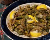 A picture of step 4 of Onion okra sautee.