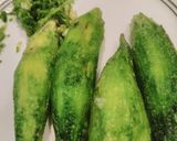 A picture of step 1 of Stuffed karela (bitter gourd).