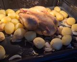 A picture of step 1 of Roast Chicken with Oven-Roasted Potatoes.