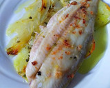 Foto del paso 10 de la receta: Lenguados al horno con patatas y vinagreta de salsa teriyaki