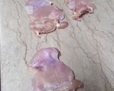 A picture of step 1 of Kentucky fried chicken burger.