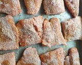 Sügér parmezán bundában, rakott zöldségekkel recept fázis 4 fotója