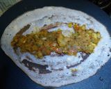 A picture of step 3 of Mix-veg Dosa.