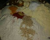 A picture of step 3 of Methi ka paratha with moongfali dane ki chutney.