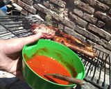 Foto del paso 2 de la receta: Matambre a la pizza a la parrilla con papas fritas