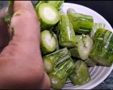 A picture of step 1 of Snake gourd sabji.