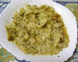 A picture of step 1 of Palak Baingan Bharta.