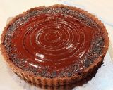 A picture of step 13 of Miso black sesame baked chocolate tart.