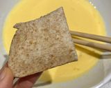 Hình bước làm 2 của món 💚 Bánh Mì Sandwich Chiên Bơ Trứng Sữa Không Đường