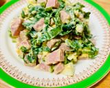A picture of step 3 of Wild garlic with eggs and ham.