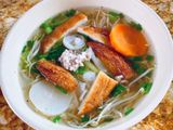Bún chả cá, thịt bằm