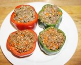A picture of step 7 of Stuffed Peppers with Ground Beef and Quinoa.