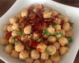 A picture of step 5 of Chickpea Salad with Bacon and Parmesan Cheese.