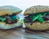 A picture of step 4 of Sirloin Steak sandwich with Pickled Gherkins & Red Onion barbecue sauce.