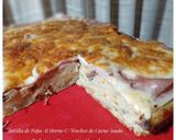 Foto del paso 4 de la receta: Tortilla de papa al horno c/Trocitos de Carne asada _Paleta y Queso Gratinado_