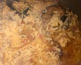 A picture of step 3 of Fish, jollof rice and veggies.
