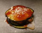 A picture of step 3 of Swordfish parmigiana.