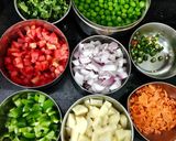 A picture of step 1 of Mixed veg masala vermicelli (namkeen sevai).