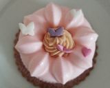 Une image de l'étape 4 de Panna cotta ganache pâte à tartiner au biscuit rose.