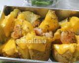 Foto langkah ke 5 dari resep Cheesy Baked Potato Shrimp with Broccoli - Simple Fast Easy 😝.