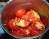 A picture of step 1 of Tomato paneer.