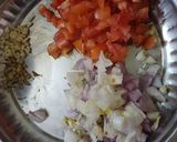 A picture of step 1 of Rajma masala.