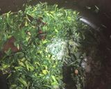 A picture of step 3 of Stir fry Karmata bhaji.