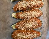 Une image de l'étape 8 de Courgettes farcies au quinoa, parmesan et pignons.