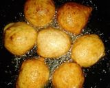 A picture of step 3 of Puff puff with black tea.