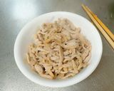A picture of step 3 of Pork Ginger stir fry with Green Pepper.