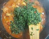 A picture of step 3 of Prawns fenugreek leaves masala.