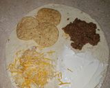 A picture of step 3 of Crunch wrap.