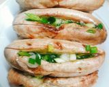 Hình bước làm 2 của món Chuối nướng mỡ hành