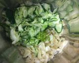 A picture of step 1 of Red fish Smørrebrød med Agurksalat (cucumber salad).